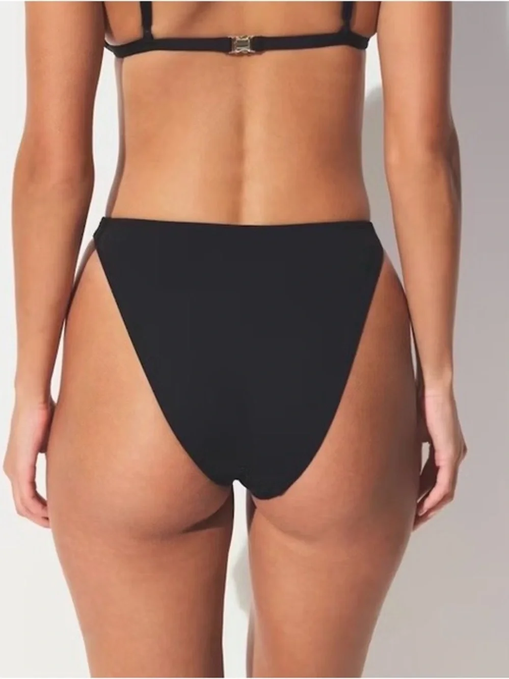 Skims NWT High-Leg Bikini Swim Bottom Black Onyx Size L